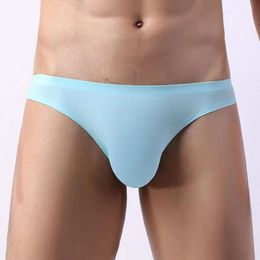 Underpants 3pcs Men's Underwear XG18 Seamless Ice Silk Triangle Mesh Low Waist Sexy Exotic Direct Sales