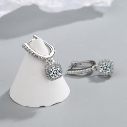 Dangle Earrings DIWENFU Genuine 925 Sterling Silver VS1 Diamond Drop Earring For Women Fashion Aros Mujer Oreja Gemstone Orecchini Girls