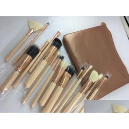 Makeup Brushes Z.O.E.V.A Handle Set Professional Cosmetics Brush Kits Foundation Eyeshadow Kit Make Up Tools 15Pcs/Set Drop Delivery Dhpkr