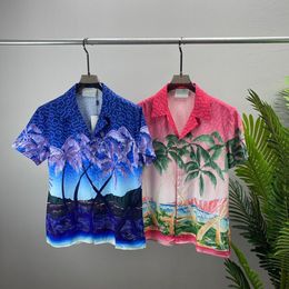 Men's Plus Tees & Polos 2023 Summer New Fashion Crew Neck T shirt Cotton Short Sleeve Shirt Hawaiian Beach Print Shirt M-3XL 34455