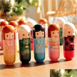 Lip Balm Random Color Cartoon Anticracking Mtifunctional Fruit Moisturizing Hydrating Long Lasting Makeup Lips Gloss Lipstick Tint D Dhsiq