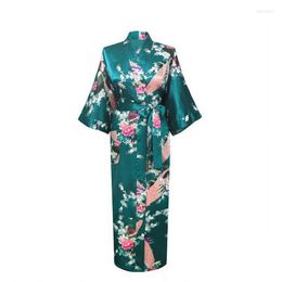 Women's Sleepwear Brand Wedding Bride Bridesmaid Robe Satin Rayon Bathrobe Nightgown For Women Kimono Flower Novelty Clothes