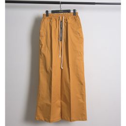 Original Normal Crotch Wide Yellow Leg Arcade Zipper Straight Functional Casual Workwear Pants For Men