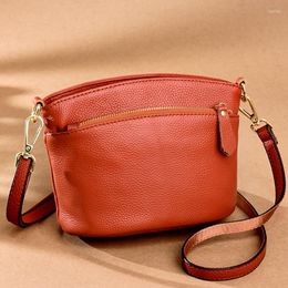 Evening Bags Genuine Leather Tote Bag Designer Cowhide Women Shoulder Fashion Luxury Ladies Handbags Small Female Messenger