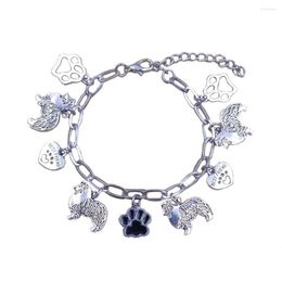 Anklets Summer Beach Foot Jewellery Anklet 16 Styles Stainless Steel Dalmatian Dog Animal Ankle Chains Accessories Sexy Women Gift A093