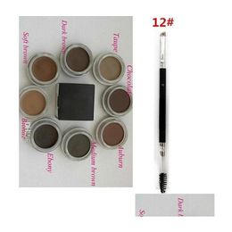 Eyebrow Enhancers Pomade Medium Brown Waterproof Makeup 4G Blonde/Chocolate/Dark Brown/Ebony/Auburn/Medium Brown/Talpe Vs Drop Deliv Dh07G