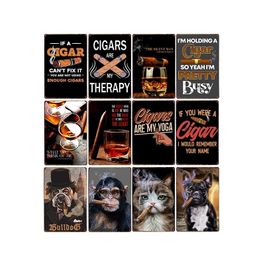 Cigar Tin Sign Metal Plaque Bar Poster Room Home Decoration Vintage Decor On The Wall Mural Plate30X20cm W03