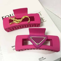 Charme Designer Brand Letter Glamps Women Square Triangle Hair Clips