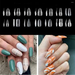 False Nails 120Pcs Almond Square Nail Press On Full Coverage Cover Coffin Extension Tips Fake