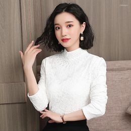 Women's Blouses Sale Ruffled Collar Long Sleeve Shirts Elegant Large Size Lace Women Blouse Clothing Blusas Femininas Office Wear