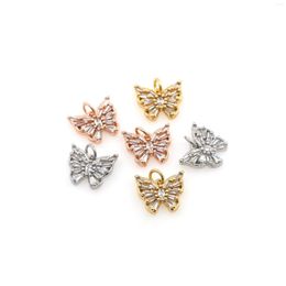Charms Fashion Design Lucky Butterfly Pendant Women Rhinestone Sparkling Statement Crystal Charm Wedding Gift Jewelry Supply