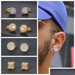 Stud Mens Hip Hop Earrings Jewellery New Fashion Gold Sier Simated Cz A Variety Of Styles Diamond Earring Drop Delivery Dhgarden Dhj05