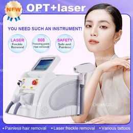 Máquina a laser OPT 2 em 1 Ipl Laser Tattoo Removal Laser Machie NEW ND YAG Laser Hair Remover Machine Beauty Machine