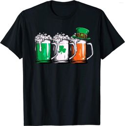 Men's T Shirts Irish Beer Ireland Flag St Patricks Day Men Women Leprechaun T-Shirt