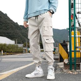 Men's Pants Streetwear Casual Jogging Pants Men Pockets Cargo Pants Japanese Mens Harem Joggers Fashion Hip Hop Women Sweatpants Trousers Z0306