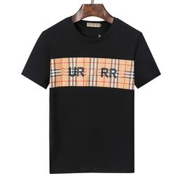 Mens Letter Print T Shirts Black Fashion Designer Summer High Quality Top Short Sleeve Size M-XXXL#22