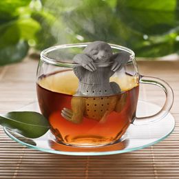 Creative Silicone Tea Infuser Safety Tea Bag Strainer Cute Bradypod Shape Home Kitchen Bar Philtre