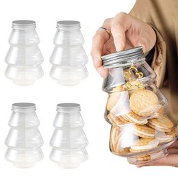 Storage Bottles Jars Modern Storage Jar Christmas Tree Decorative Wedding Center Candy Jars Living Room Desktop Snack Organizer Home Decoration J230301