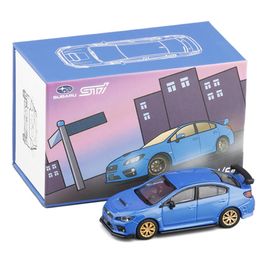 Diecast Model 1/64 Collection Edition impreza WRX STI Alloy Car Model Diecast Metal Toy Car Model Simulation With Retail box Decoration 230308