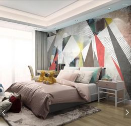 Wallpapers 3D Abstract Geometric Pattern Wallpaper Mural Painting Wall Murals HD Printed Po Paper Rolls Papel De Parede