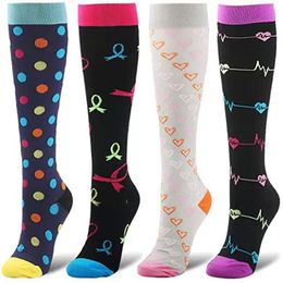 Men's Socks Men Women Compression Elastic Sports Beautiful Leg Stocking Jogging Climbing Cycling Flight Excercise