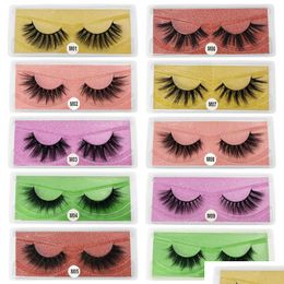 False Eyelashes New Arrival 3D Mink Thick Real Hair Lashes Eye Lash Makeup Extension Fake 10 Styles Drop Delivery Health Beauty Eyes Dhsgu