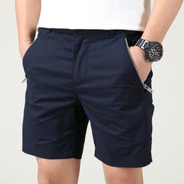 Men Shorts With Zipper Pockets Slim-Fit Stretch Golf Shorts Cotton Drawstring Summer Clothing