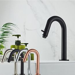 Bathroom Sink Faucets VEKE High Quality Black Basin Faucet Cold Water Tap For Washbasin Chrome Finished Torneira Taps