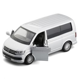 Diecast Model Toy Alloy Diecasting Car Model 1 36 Volkswagen T6 Multivan Business Van MPV Pull Back To Open The Door Toys 230308