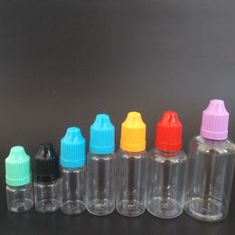 Wholesale PET E Liquid Plastic Dropper Bottles 5ML 10ML 15ML 20ML 30ML 50ML Empty Packaging Container