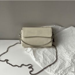 Luxury handbag Designer bag Female bag Mouth Cover bag medieval bag leather famous fashion Everything size: 18 White