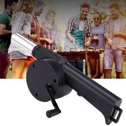 Tools & Accessories BBQ Air Blower Outdoor Barbecue Hand-cranked Fire Bellows Portable Stainless Steel Picnic Camping