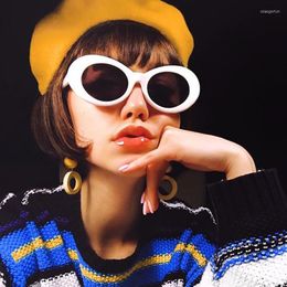 Sunglasses Haptron Kurt Cobai Style Oval Women Vintage Retro Frame Mens Sun Glasses Hip Hop Clear Female UV400Sunglasses