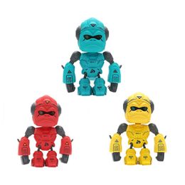 QT3 Alloy Boxing Electric Gorilla Toy, with 3 Kinds of Sound& LED Light, Desktop Ornament, Mobile Phone Bracket, Kid Gift, 2-2
