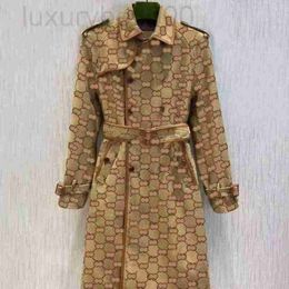Women's Trench Coats Designer E11 Autumn womens trench coats designer luxury Women Windbreaker body letter print jacket Loose Belt Female Casual Long Trenchs ZKP8