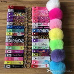 2023 Wholesale Cute Credit Card Grabber Pompom Key Rings Acrylic Debit Bank Car Card Grabber For Long Nail ATM Keychain Cards Puller Clip Nails Tools