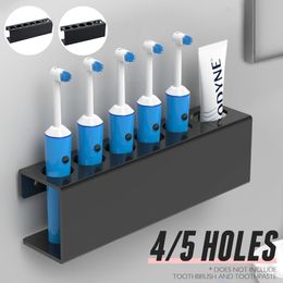 Toothbrush Holders Home Bathroom 45 Holes Toothpaste Holder Wall Mount Stand Rack Storage Box Accessories 230308