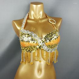 Stage Wear Belly Dance Costumes Top Sexy Adult Performance Tops Underwear Nightclub Sequins Beaded Bras For Women DQS5632