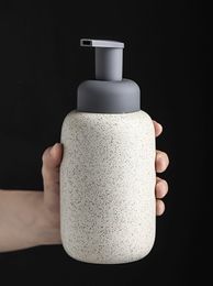 Liquid Soap Dispenser Bathroom Ceramic Mousse DispenserPressing Foam BottleBubble Dispenserchina Porcelain Shower Gel Bottle For Kitchen 360ml 230308
