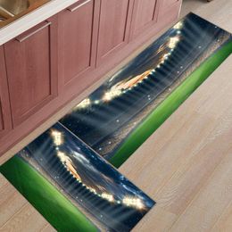 Pillow /Decorative 2Pcs/Set Stadium Playing Field Kitchen Carpet Mat Floor Door Anti-slip Mats Home Entrance Front Doormats