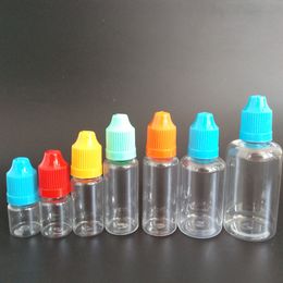 Wholesale Empty PET Plastic Bottles with Dropper 5ml 10ml 15ml 20ml 30ml 50ml Clear Packing Bottle