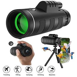 Safari kamp gezileri için net düşük ışık görme ile akıllı telefon adaptörü ile 40x60 hd spotscope bak4 prizma fmc spotscope