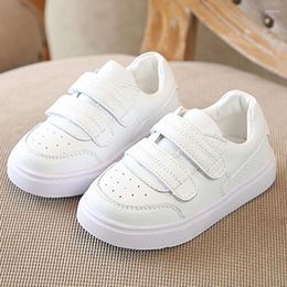 Athletic Shoes Children's 2023 Autumn Boy's White Leather Breathable Casual Korean Fashion Girls Single Boys Sneakers