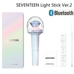 Giocattolo rave a LED originale KPOP Light Stick Official Light Stick Seventeens Ver 2 con lampade a LED Bluetooth Concert LED Hiphop Up Toys 230308