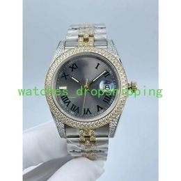2023 New Business Men's Watch Gold Automatic Movement 36mm/41mm Full Diamond Ice Out Luminous Function Sapphire Glass Jubilee Luxury Fashion Wristwatch Gift