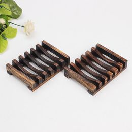 Natural Bamboo Wooden Soap Dish Plate Tray Holders Box Case Shower Hand Washing Soaps Holder