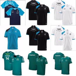 S-5XL 2023 포뮬러 1 모터 스포츠 유니폼 F1 티셔츠 2024 팀 티셔츠 자동차 팬 캐주얼 통기성 여름 자동차 모델 의류 조조 브랜 오토바이 셔츠