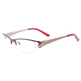 Sunglasses Frames Metal Half Rim Spectacle Eyeglass Prescription Glasses For Myopia and Reading Lenses 230307