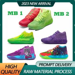 High quality Melo basketball shoes mb1 Rick and Morty of mens basketballs shoes Queen City Be You of Lamelo ball shoes melos mb2 low Trainers shoe for kids Sneakers