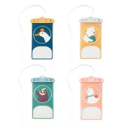 PVC Phone Waterproof Bag Phone Cases With Lanyard Cartoon Beach Transparent Waterproofs Bag For iPhone11 12 13 14 Pro Samsung S10